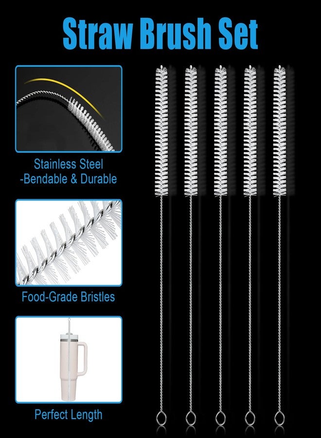 AONEZ 7Pcs 3-in-1 Cup Lid Gap Cleaning Brush & Straw Brush Set, Reusable Metal Straw Cleaner Brush, Multifunctional Cleaning Kit for Various Cup Lids - Image 5