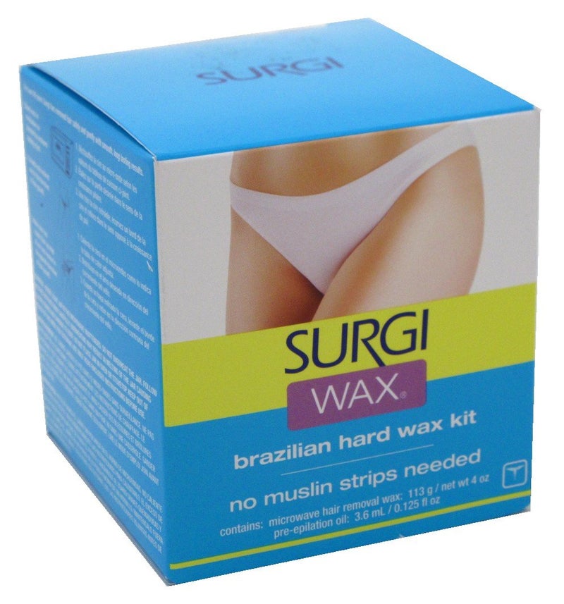 SURGIWAX Brazilian Waxing Kit 4 Ounce Pack of 3