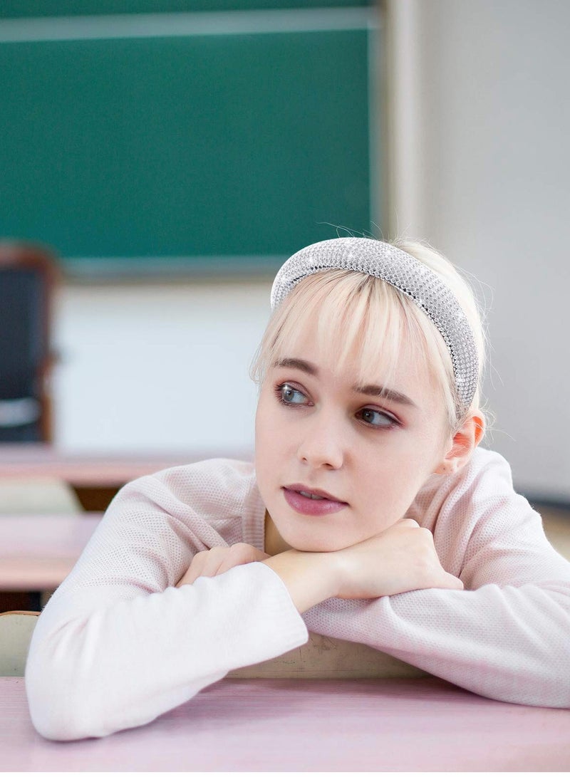 إسكدنيا 2 Pcs Rhinestone Headbands Glitter Headbands - Image 5