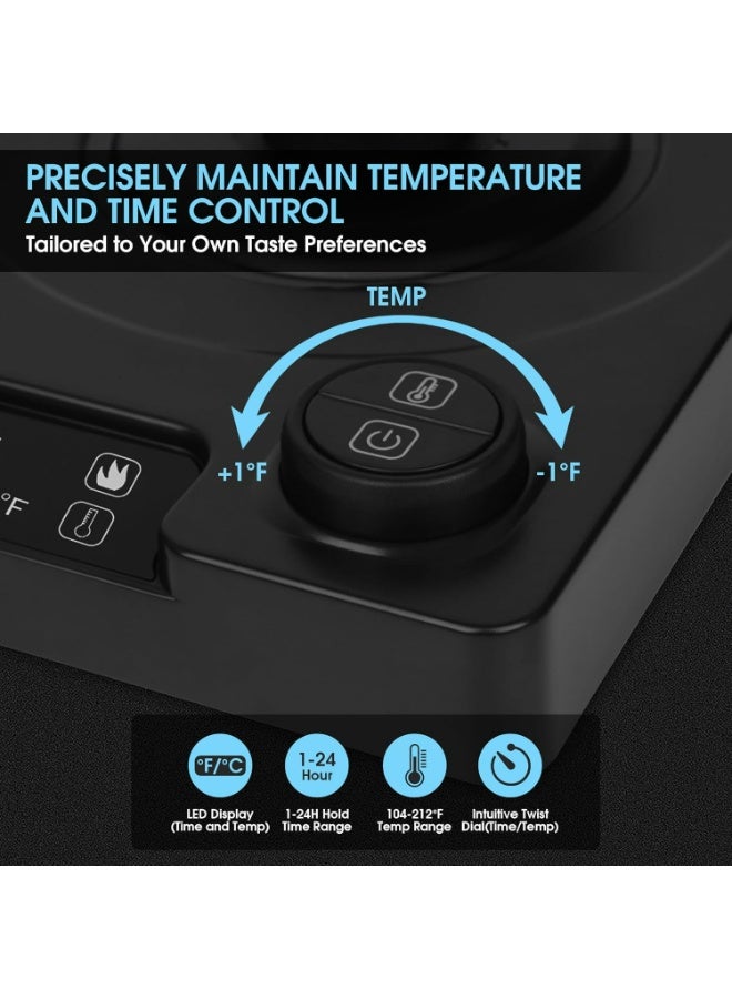 أوزيغالور غلاية كهربائية برقبة طويلة مع تحكم في درجة الحرارة | غلاية سعة 1 لتر لصنع القهوة والشاي، تسخين سريع بقدرة 1200 واط، لون أبيض - Image 3