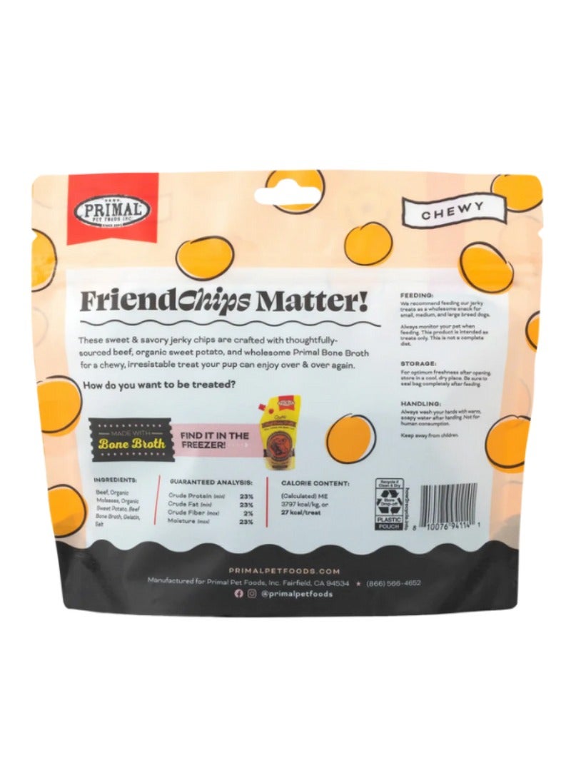Primal Pet Foods Friend Chips Matter Beef With Broth Jerky Treat For Dog 113g - Image 2