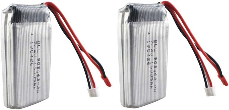 comfrt 7.4V 1500mAH Lipo Battery for WLTOYS V913 L959 WL912 RC Helicopter Model (2pcs Battery + Balance Charger) - Image 2