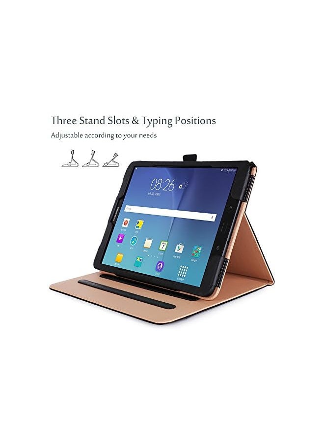 Procases - ProCase Galaxy Tab S3 9.7 Case, Stand Folio Case Cover for Galaxy Tab S3 Tablet (9.7 Inch, SM-T820 T825 T827), with Multiple Viewing Angles, Document Card Pocket -Black - Image 1