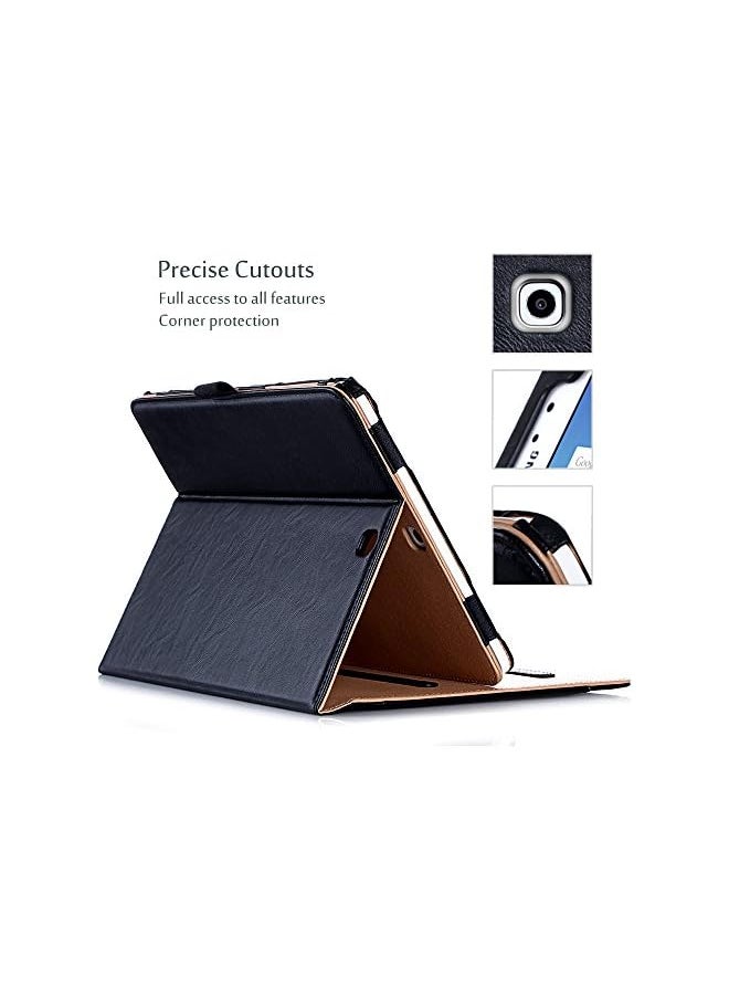 Procases - ProCase Galaxy Tab S3 9.7 Case, Stand Folio Case Cover for Galaxy Tab S3 Tablet (9.7 Inch, SM-T820 T825 T827), with Multiple Viewing Angles, Document Card Pocket -Black - Image 1
