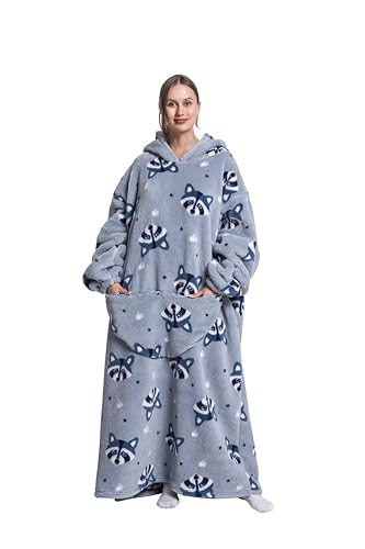 Capecage Blanket Hoodie Long Hooded Blanket Sweatshirt as Birthday Gifts for Women Men Long Wearable Blanket for Men WomenFox - Image 1
