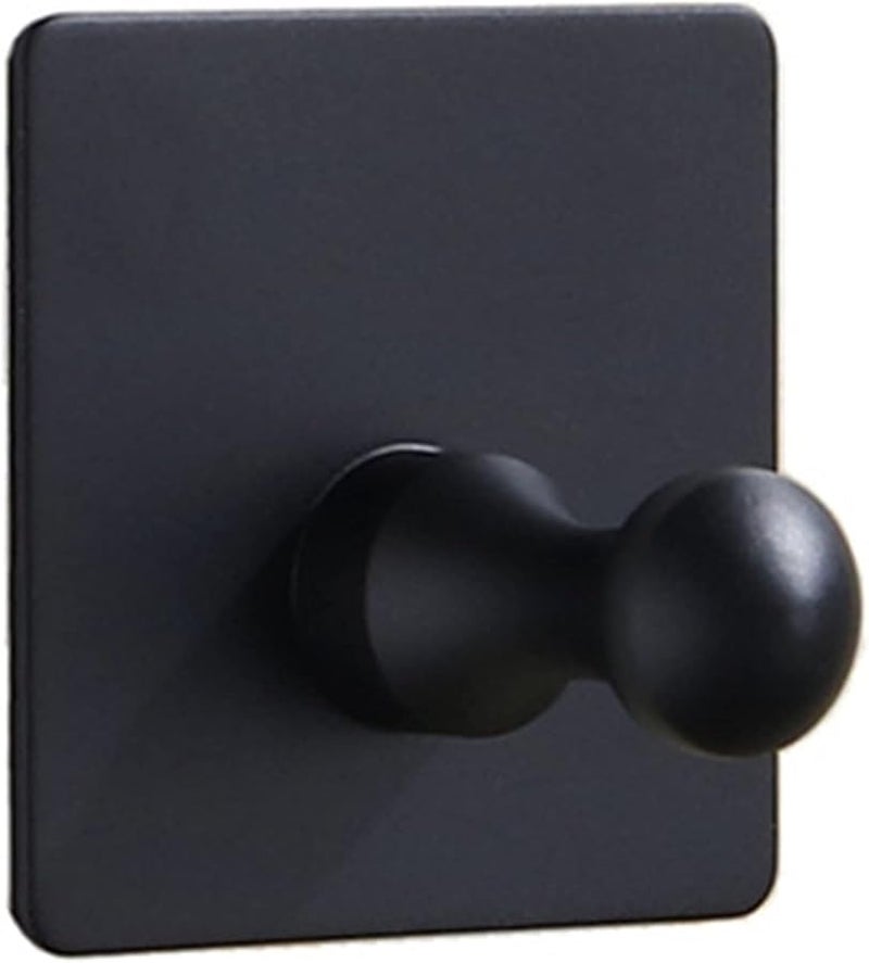 304 هوك حائط من الفولاذ المقاوم للصدأ أسود 5 قطع حامل مناشف حمام شماعات معطف مطبخ - Image 1