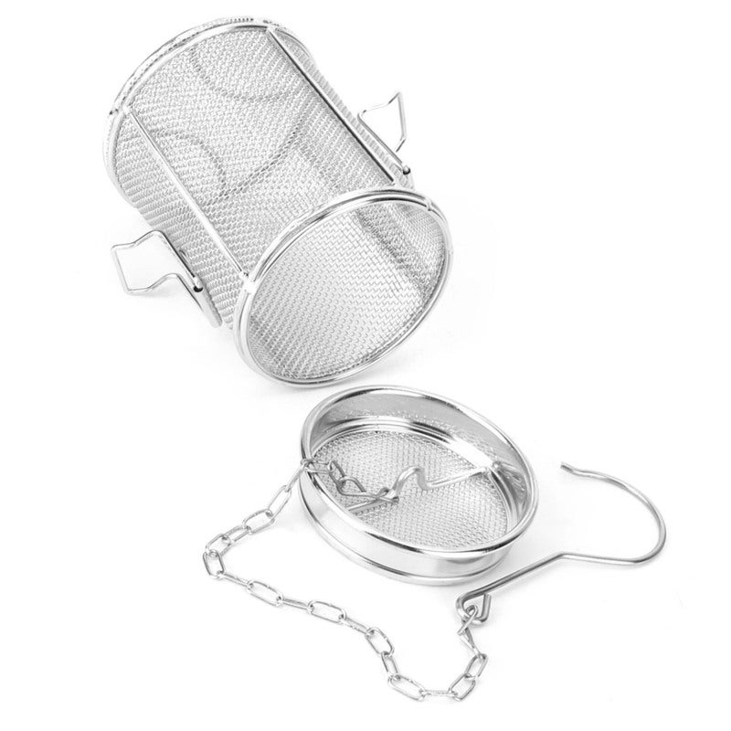 Tea Ball: 304 Stainless Steel Wire Mesh Strainer - Rustproof Durable Seasoning Infuser with Chain Hook for Leaf Tea, Soup Seasonings & Home Kitchen Use - Image 1