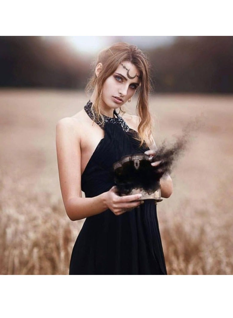 إستيل القمر نمط الإكسسوارات Mujer رئيس سلسلة الخرز الشعر مجوهرات حفل زفاف عقال للنساء تاج Pince Cheveux فام (قطرات الماء الأزرق الداكن الفضي) - Image 5