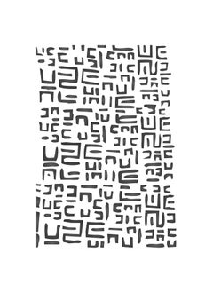 Usnyabni Mudcloth Layering Stencil, 4.5 x 6.5 inch - Layering Stencil use to add Texture and Design to Mixed Media Backgrounds 
