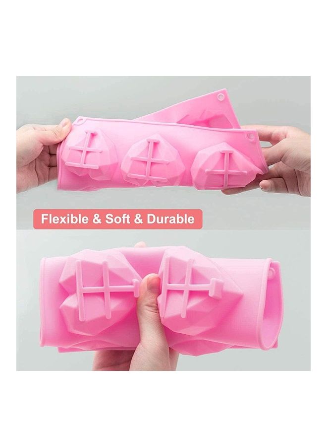 Loquat Heart Shaped Silicone Mould Pink 22x17x2.2cm - Image 3