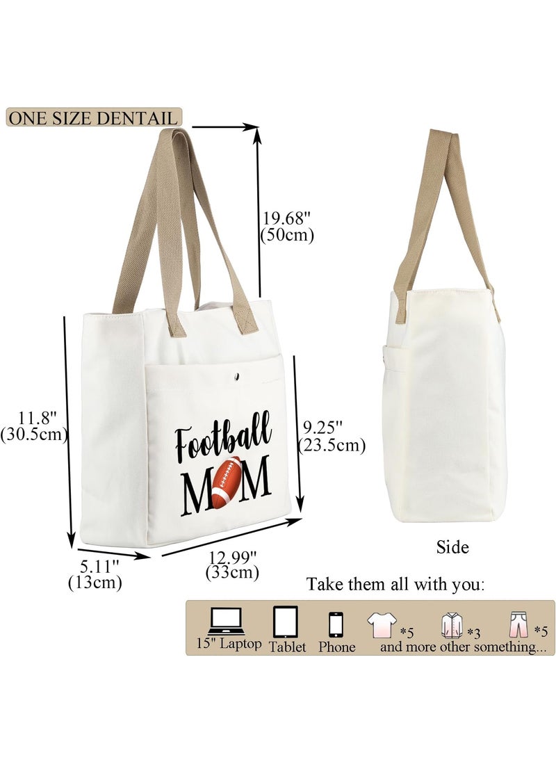 MBMSO MBMSO Football Mom Tote Bag  Gifts for Football Lovers and Team  Sports Gym Bags for Mom  - Image 3