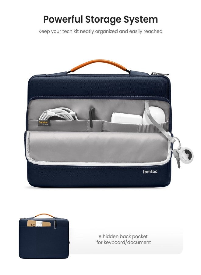 Tomtoc Defender-A14 Laptop Briefcase (14 Inch), Navy Blue - Image 5