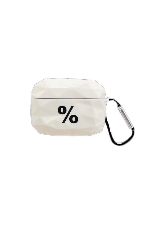 Generic - Percent Sign For Airpods Pro For Apple Bluetooth Wireless Earphone Case 1/2/3 Generation Diamond Pattern Protective Case Soft-Color:Diamond Grain Percent Sign + Hook-Applicable Model:Airpods 3 Generation - Image 1