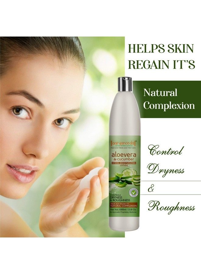 Aryanveda Hydra Moisturizing Body Lotion For Dry Skin With Aloe Vera & Cucumber For Men & Women 1000 Ml - Image 5