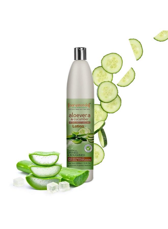 Aryanveda Hydra Moisturizing Body Lotion For Dry Skin With Aloe Vera & Cucumber For Men & Women 1000 Ml - Image 2