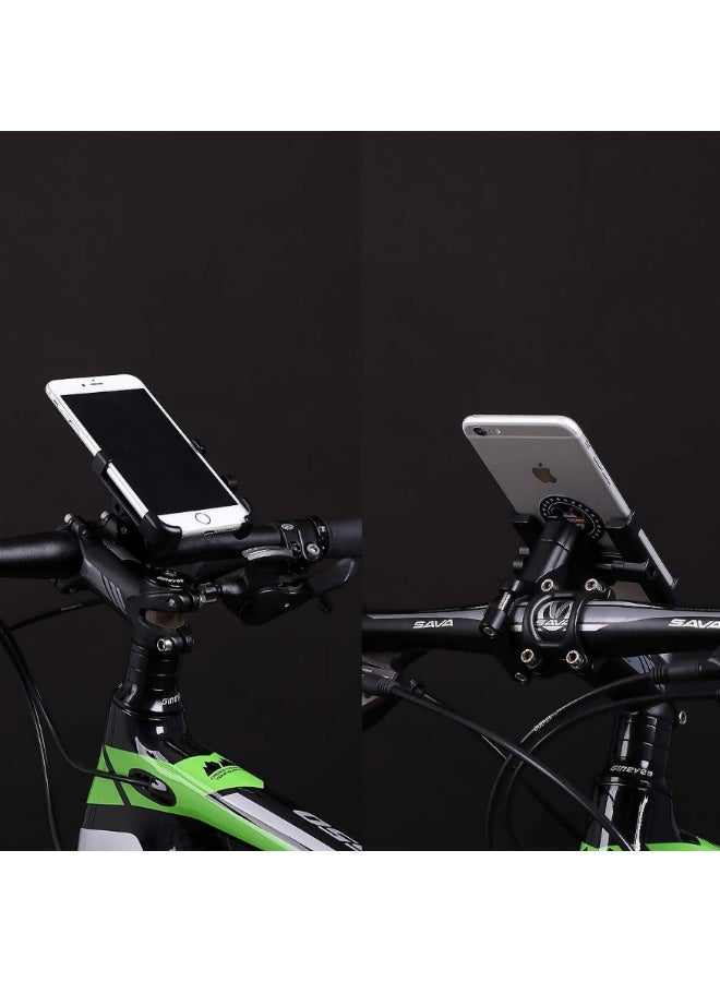 Fukukawa Adjustable Bike Phone Holder Handlebar Mount Universal Mobile Holder for Bicycle Motorcycle Scooter Compatible with 4 to 7 Inch Smartphones Anti Slip Secure Clamp Black - Image 3