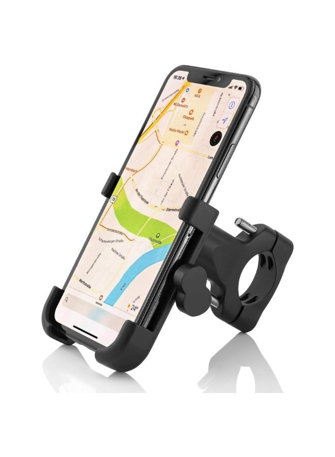 Fukukawa Adjustable Bike Phone Holder Handlebar Mount Universal Mobile Holder for Bicycle Motorcycle Scooter Compatible with 4 to 7 Inch Smartphones Anti Slip Secure Clamp Black - Image 2
