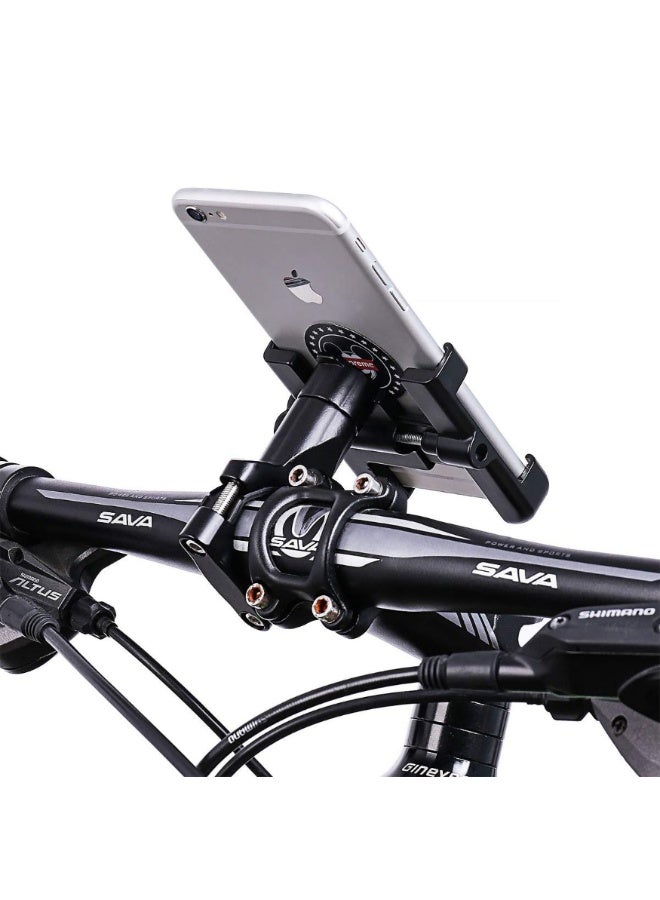 Fukukawa Adjustable Bike Phone Holder Handlebar Mount Universal Mobile Holder for Bicycle Motorcycle Scooter Compatible with 4 to 7 Inch Smartphones Anti Slip Secure Clamp Black - Image 5