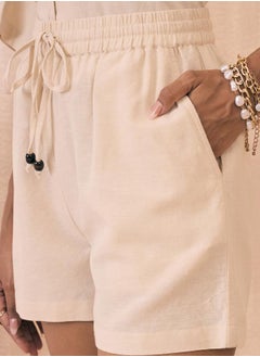 SASSAFRAS Solid Crop Shirt & Shorts Co-Ords  - Image 4