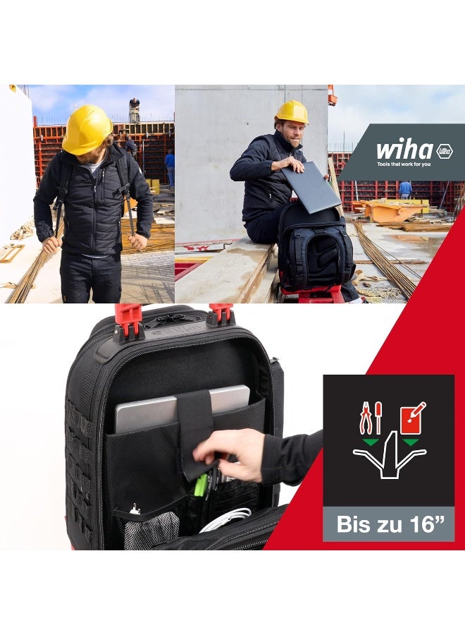 Wiha Wiha Electrician Tool Backpack 27 Pieces I With Electrician Basic Equipment I Stable Base I With Laptop Compartment I Pockets For Accessories  - Image 4