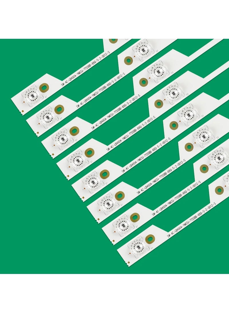 تي سي إل 8 قطع إضاءة خلفية LED لتلفزيون TCL مقاس 49 بوصة (SHINEON 2D02738 REV.E، 4C-LB4904-HR03J/4C-LB4904-YH01J) - Image 2