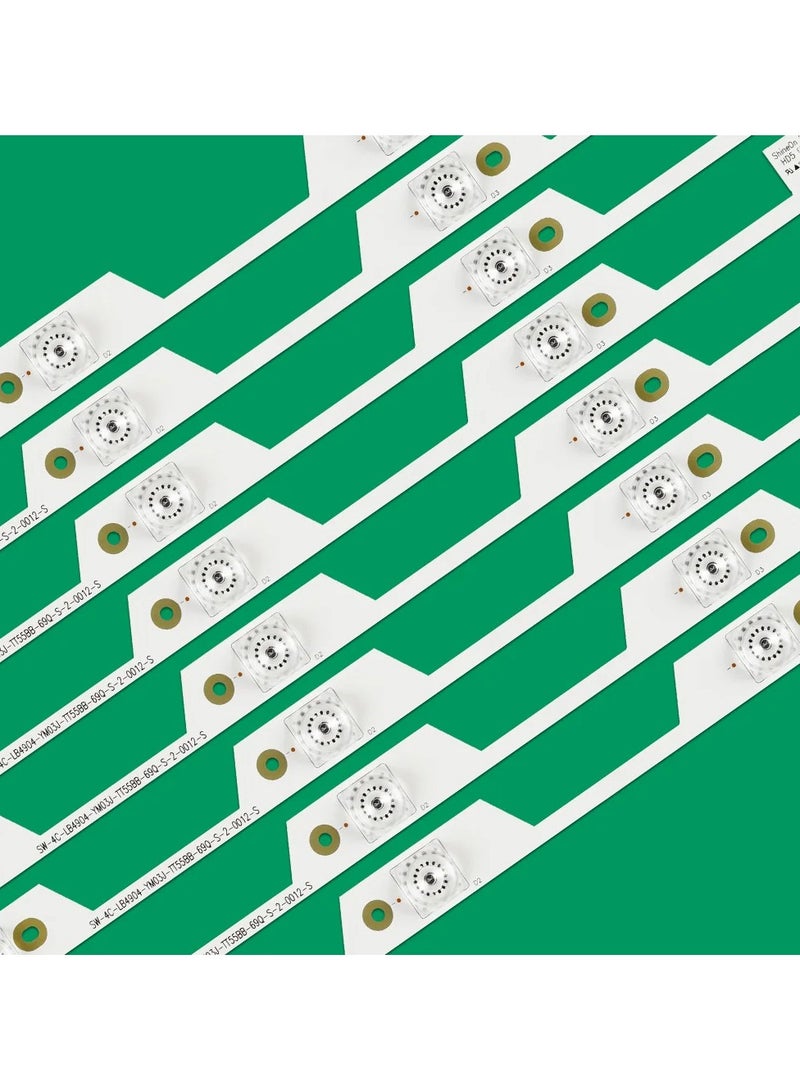 تي سي إل 8 قطع إضاءة خلفية LED لتلفزيون TCL مقاس 49 بوصة (SHINEON 2D02738 REV.E، 4C-LB4904-HR03J/4C-LB4904-YH01J) - Image 3