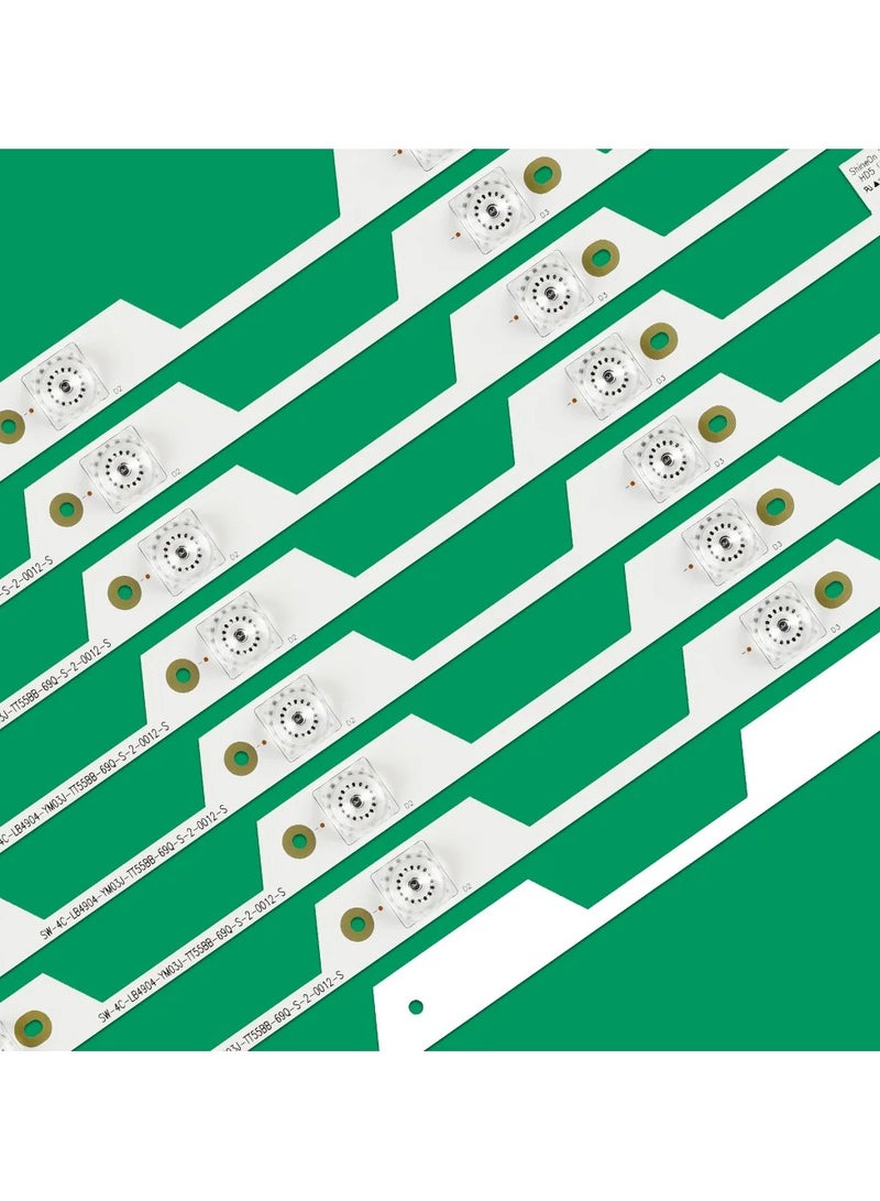 تي سي إل 8 قطع إضاءة خلفية LED لتلفزيون TCL مقاس 49 بوصة (SHINEON 2D02738 REV.E، 4C-LB4904-HR03J/4C-LB4904-YH01J) - Image 4