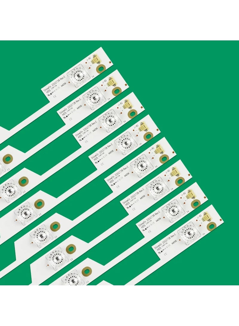 تي سي إل 8 قطع إضاءة خلفية LED لتلفزيون TCL مقاس 49 بوصة (SHINEON 2D02738 REV.E، 4C-LB4904-HR03J/4C-LB4904-YH01J) - Image 5