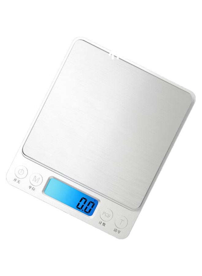 Meilen Electronic Kitchen Scale, Stainless Steel Weighing Surface, Baking Scale, Gram Scale, Mini Food Scale, 3Kg/0.1G Jewelry Scale - Image 3