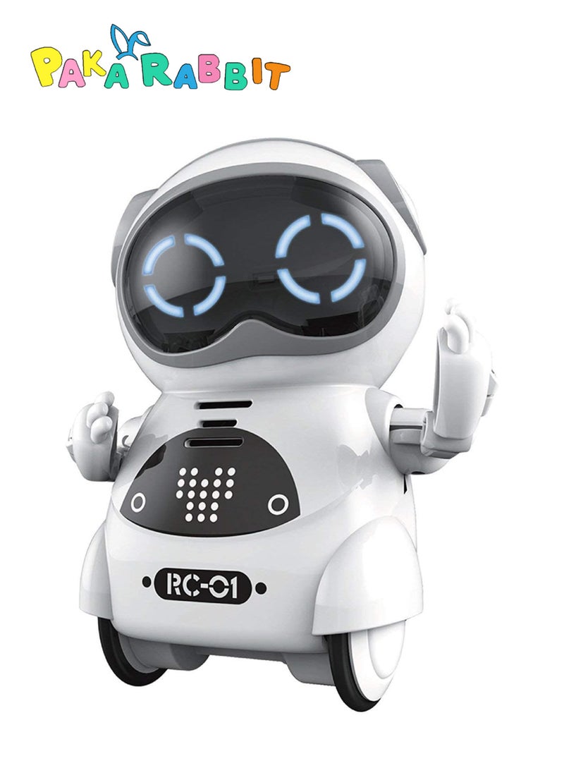 Paka Rabbit - Pocket Robot, Cute Pets, Rechargeable Smart Talking Interactive Dialogue Voice Recognition Record, Singing Dancing Telling Story Mini Robot for Kids - Image 1