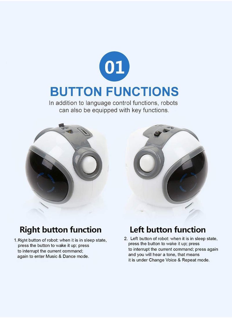 Paka Rabbit - Pocket Robot, Cute Pets, Rechargeable Smart Talking Interactive Dialogue Voice Recognition Record, Singing Dancing Telling Story Mini Robot for Kids - Image 1