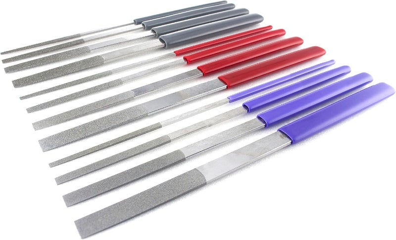 Miracle MIRACLE Tapered Diamond Files Set 12Piece Grit 120 200 400 - Image 1