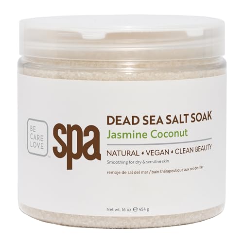 BCL SPA Dead Sea Salt Soak Bath Salt with Organic Jasmine Coconut Shae Butter Arnica Aloe Vera Juice Chamomile Argan Oil Jojoba Oil Skin Exfoliator HomeProfessional Use 16 fl oz - Image 2