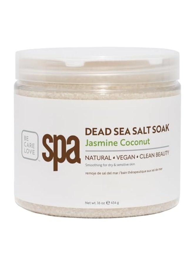 BCL SPA Dead Sea Salt Soak Bath Salt with Organic Jasmine Coconut Shae Butter Arnica Aloe Vera Juice Chamomile Argan Oil Jojoba Oil Skin Exfoliator HomeProfessional Use 16 fl oz - Image 1