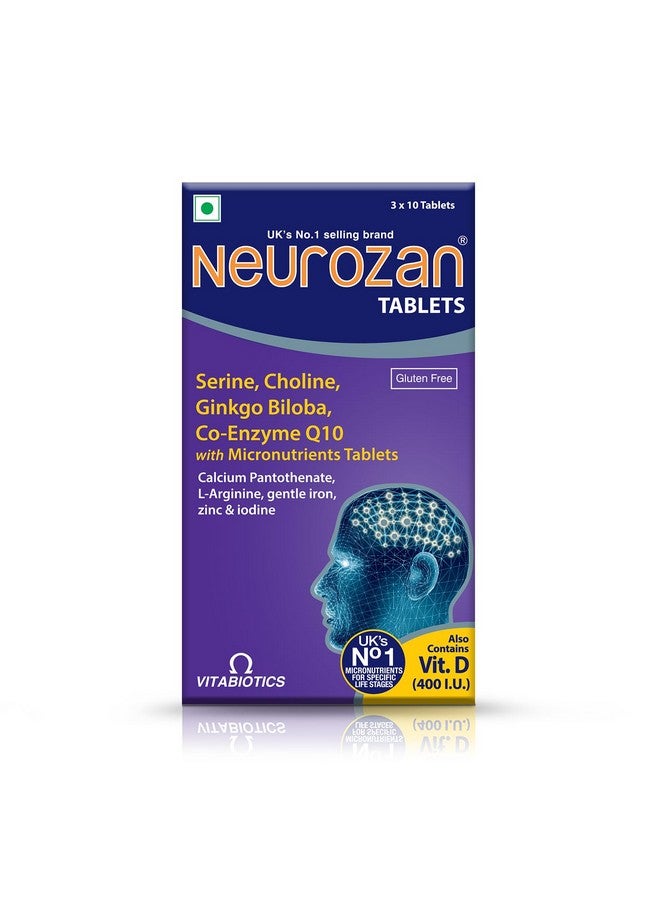 MEYER Meyer Neurozan - Enhance Cognitive Functions with Ginkgo Biloba, Serine, Choline, Magnesium - Stress Relief, Anxiety Support, and Sleep Health - Gluten-Free Multivitamin, 1 count, 30 capsules  - Image 1