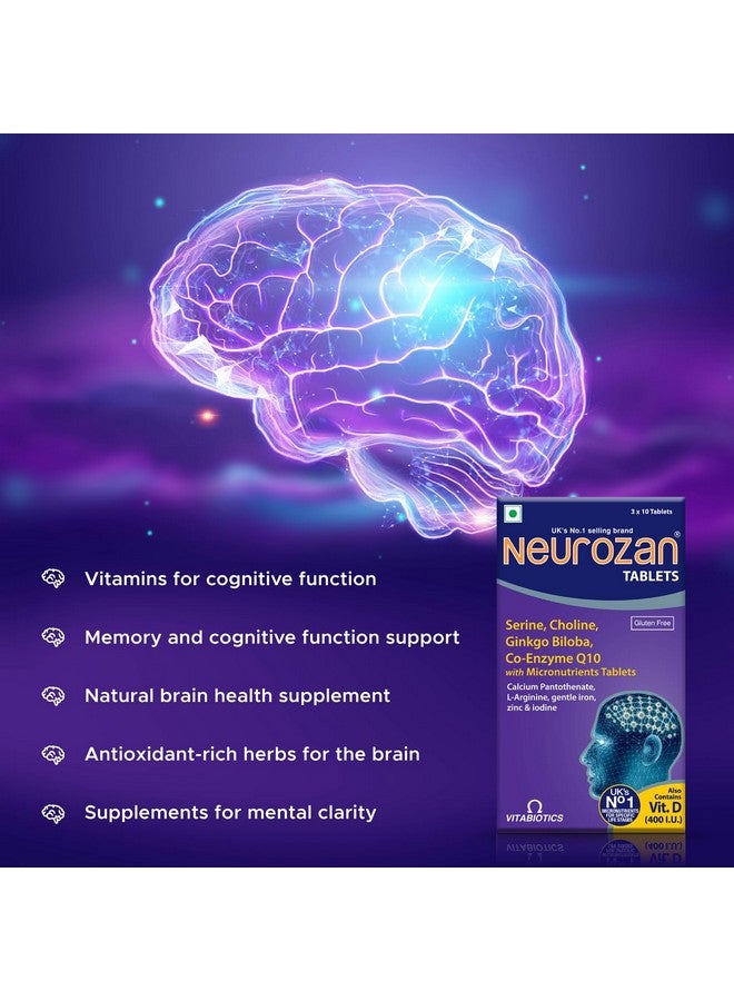 MEYER Meyer Neurozan - Enhance Cognitive Functions with Ginkgo Biloba, Serine, Choline, Magnesium - Stress Relief, Anxiety Support, and Sleep Health - Gluten-Free Multivitamin, 1 count, 30 capsules  - Image 4