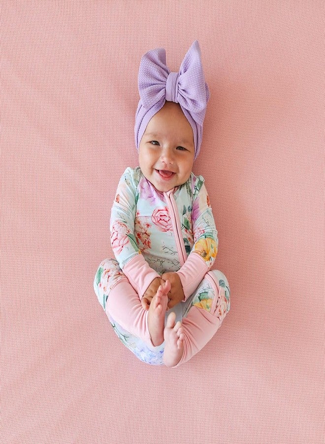 Posh Peanut Convertible Baby Sleepers - Girls Footless Baby Pajamas with 2 Way Zipper for Easy Diaper Changes, Erin, 6-9 Months Mint - Image 3