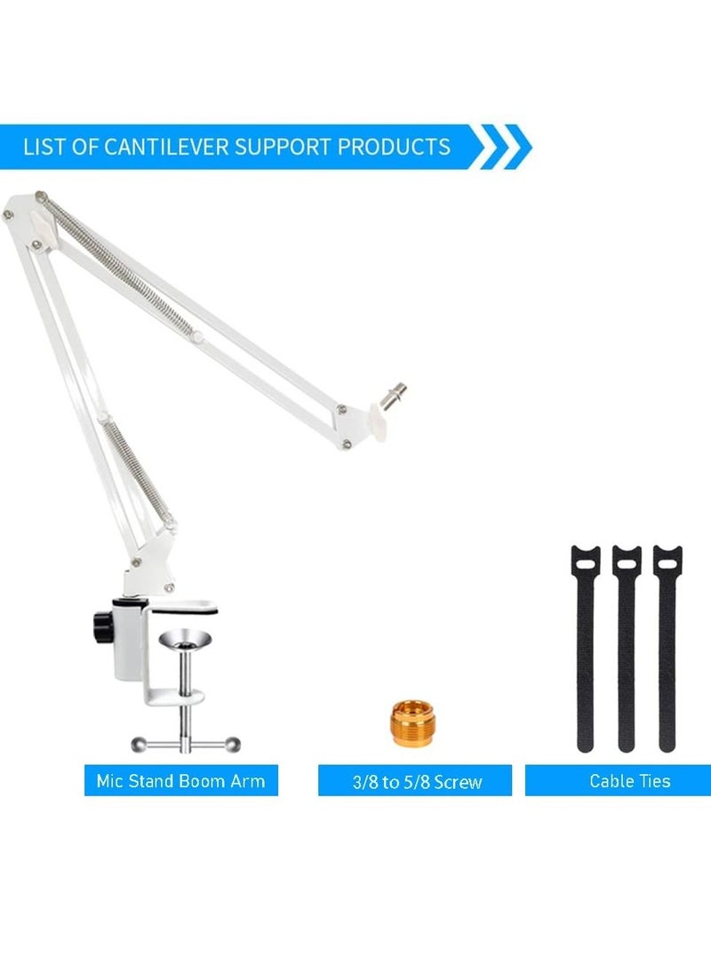 XiuWoo - For Blue Yeti X Boom Arm, Heavy Duty Adjustable Blue Yeti Nano Microphone Stand with 3/8"to 5/8" Screw Adapter, Compatible with blue series Microphone(without Microphone) - Image 1