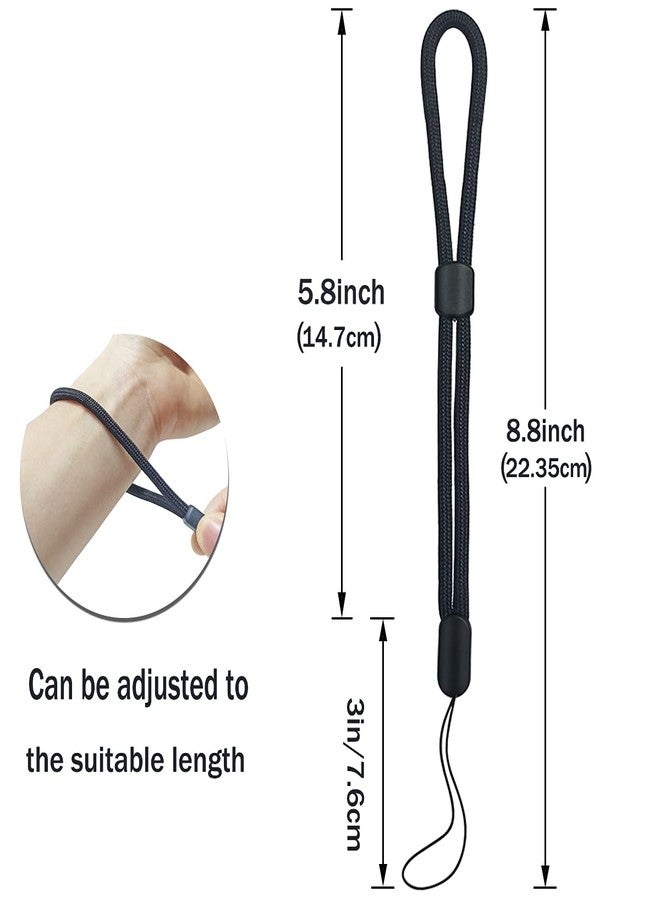 yuntop 5PCS Wrist lanyard, 8.8 inch Hand Wrist Strap Lanyard, Adjustable Nylon Wristlet Straps for Cell Phone, Camera, GoPro, PSP, USB Flash Drives, Flashlight (Black) - Image 2