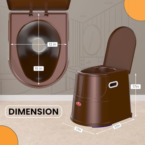 EASYCARE® Heavy Duty Portable Indian to Western Toilet Converter | Commode Stool for Patients, Adults, Elderly, Kids, Handicap | Portable Toilet Seat | Toilet Chair I Capacity Upto 125 Kgs - Image 4