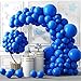 RUBFAC 129pcs Dark Blue Balloons Different Sizes 18 12 10 5 Inch for Garland Arch for Birthday Gender Reveal Baby Shower Graduation Party Decoration - Image 3