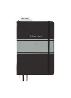 C.R. Gibson Black Leatherette Freestyle Organizer and Planner Dot Grid Notebook, 6'' W x 8.5'' L, 240 Pages