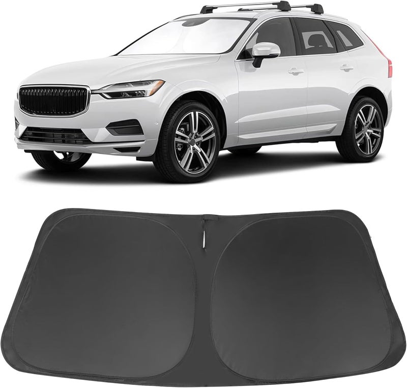 LHFLIVE Windshield Sun Shade Custom Fit for 2018-2023 2024 2025 2026 Volvo XC60 Accessories Foldable Sunshade Sun Blocker Protect Car from Sun Rays & Heat Damage Keep Car Cooler - Image 1