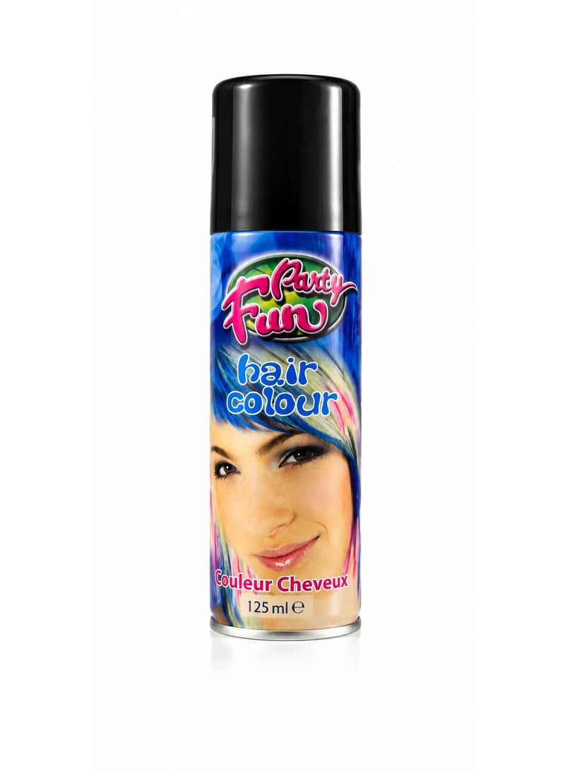 PARTY FUN Temporary Hair Colour Spray - Black, 125ml - Image 1