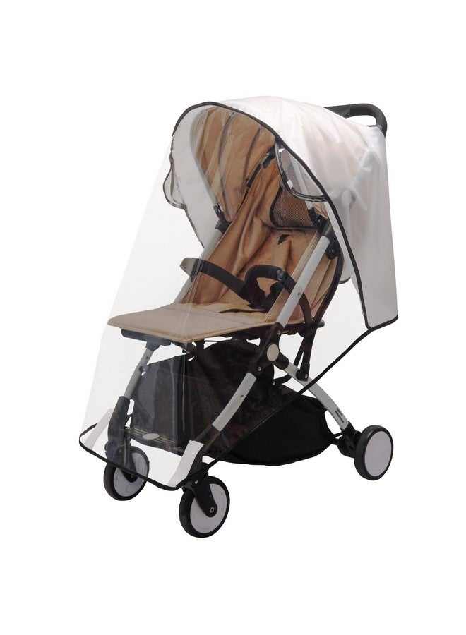 bemece Baby Stroller Rain Cover Bemece Universal Stroller Accessory Waterproof Windproof Travel Weather Shield Thick & Durable Protect From Dust And Snow With Breathable Ventilation Mesh Clear Visibility - Image 1