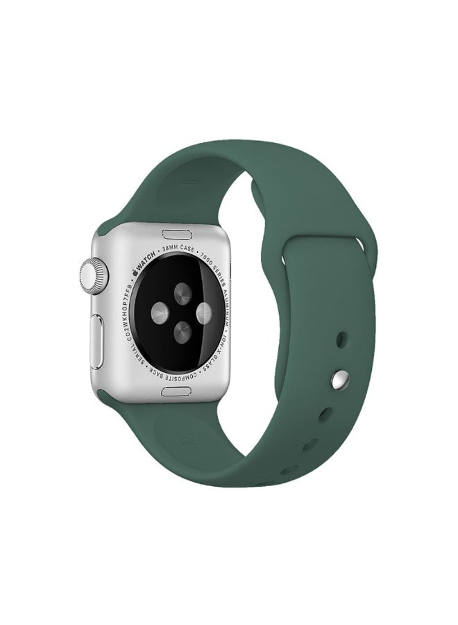Silicone Strap For Apple Watch 38/40mm Green - Image 2