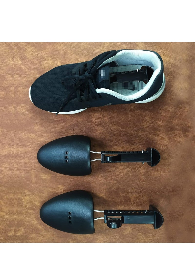 إسكدنيا 5 زوجين من أشجار الأحذية البلاستيكية ممتدة مثبتة للرجال، مداورة الطول محددة لحاملات الأحذية والحذاء الصغيرة لدعم وتشكيل (رجال، أسود) - Image 3