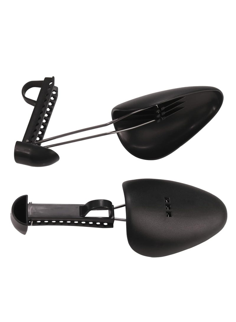 إسكدنيا 5 زوجين من أشجار الأحذية البلاستيكية ممتدة مثبتة للرجال، مداورة الطول محددة لحاملات الأحذية والحذاء الصغيرة لدعم وتشكيل (رجال، أسود) - Image 5