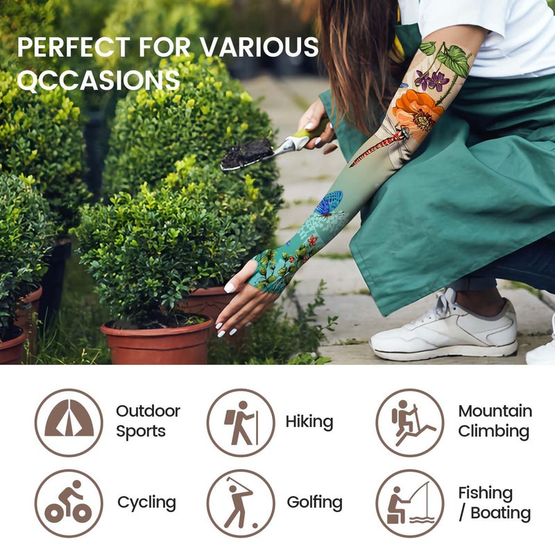 YPHCDO Gardening Sleeves for Women Farm Sun Protection Thorn Proof Cooling Arm Sleeves to Cover Arms for Garden Sports - Image 4