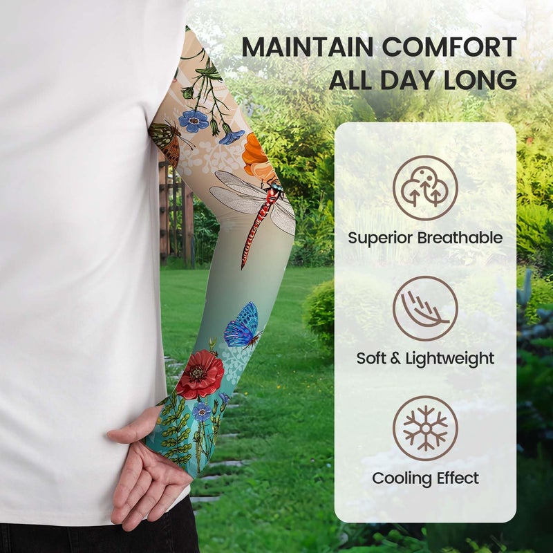 YPHCDO Gardening Sleeves for Women Farm Sun Protection Thorn Proof Cooling Arm Sleeves to Cover Arms for Garden Sports - Image 2